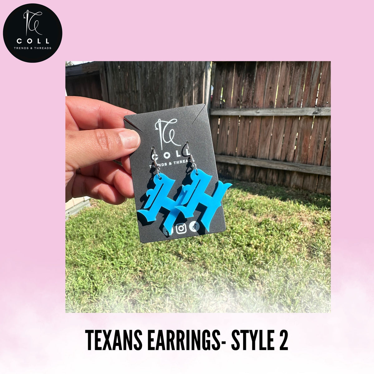 Texans Earrings- Style 2