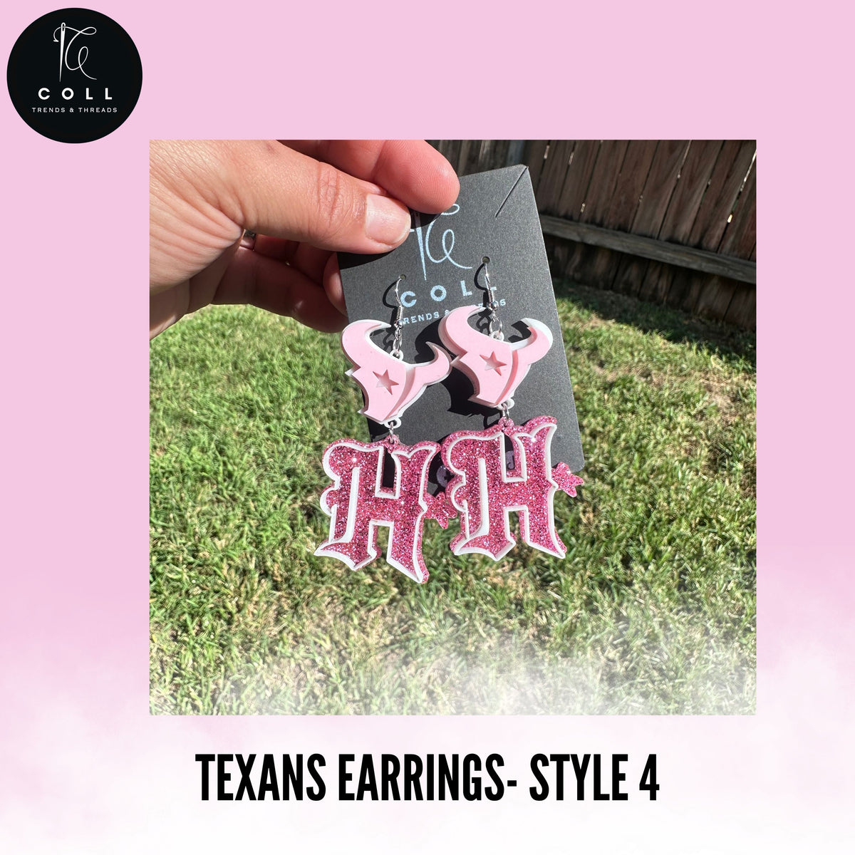 Texans Earrings- Style 4