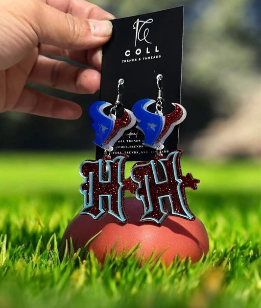 Texans "H" Earrings