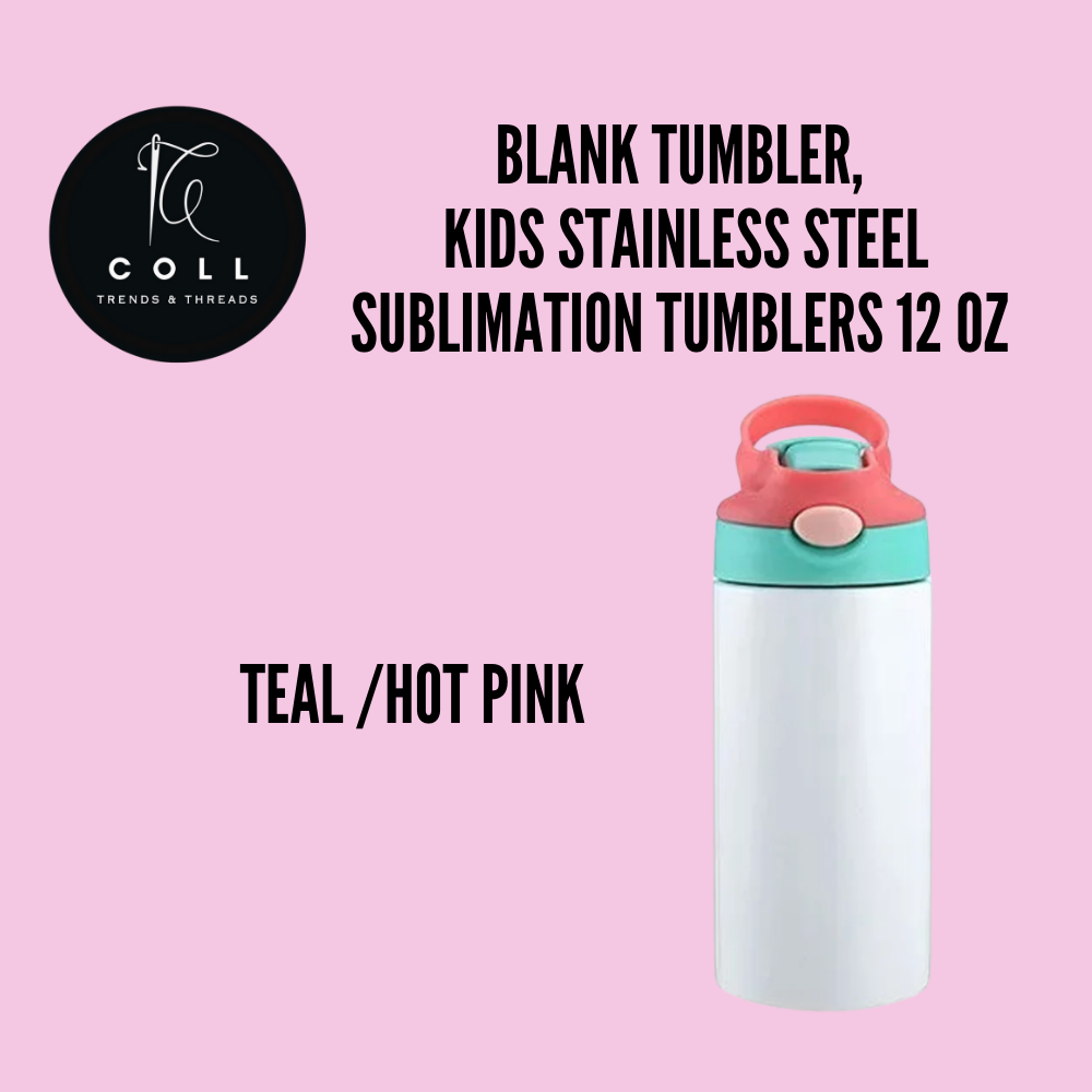 BLANK TUMBLER,  Kids Stainless Steel sublimation Tumblers 12 Oz