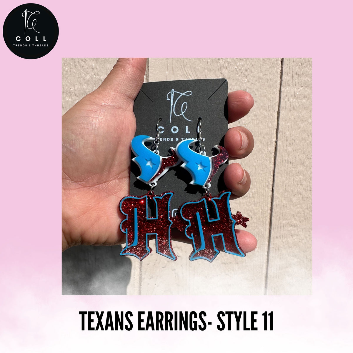 Texans Earrings- Style 11