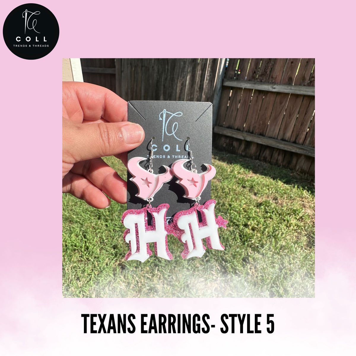 Texans Earrings- Style 5