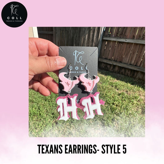 Texans Earrings- Style 5