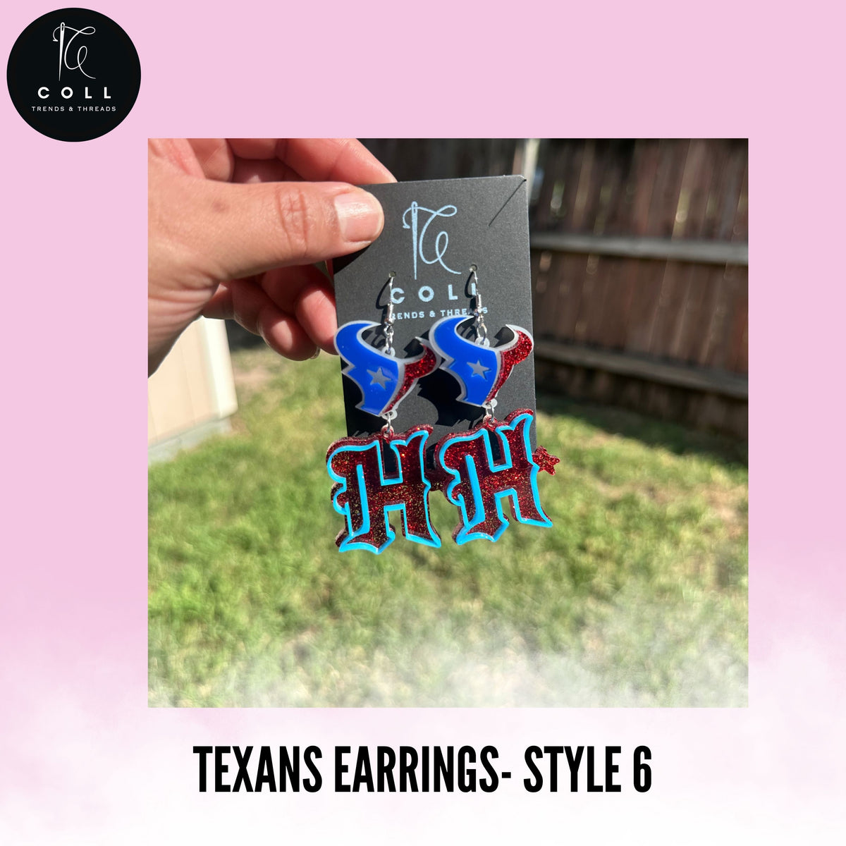 Texans Earrings- Style 6