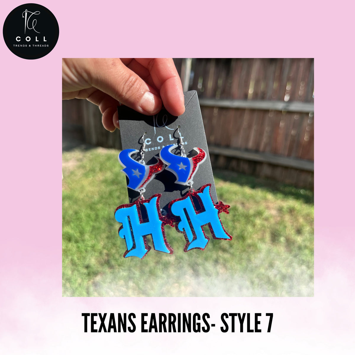 Texans Earrings- Style 7