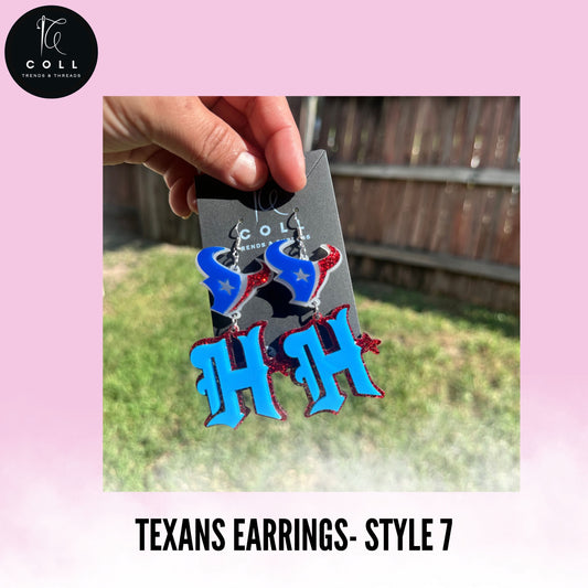 Texans Earrings- Style 7