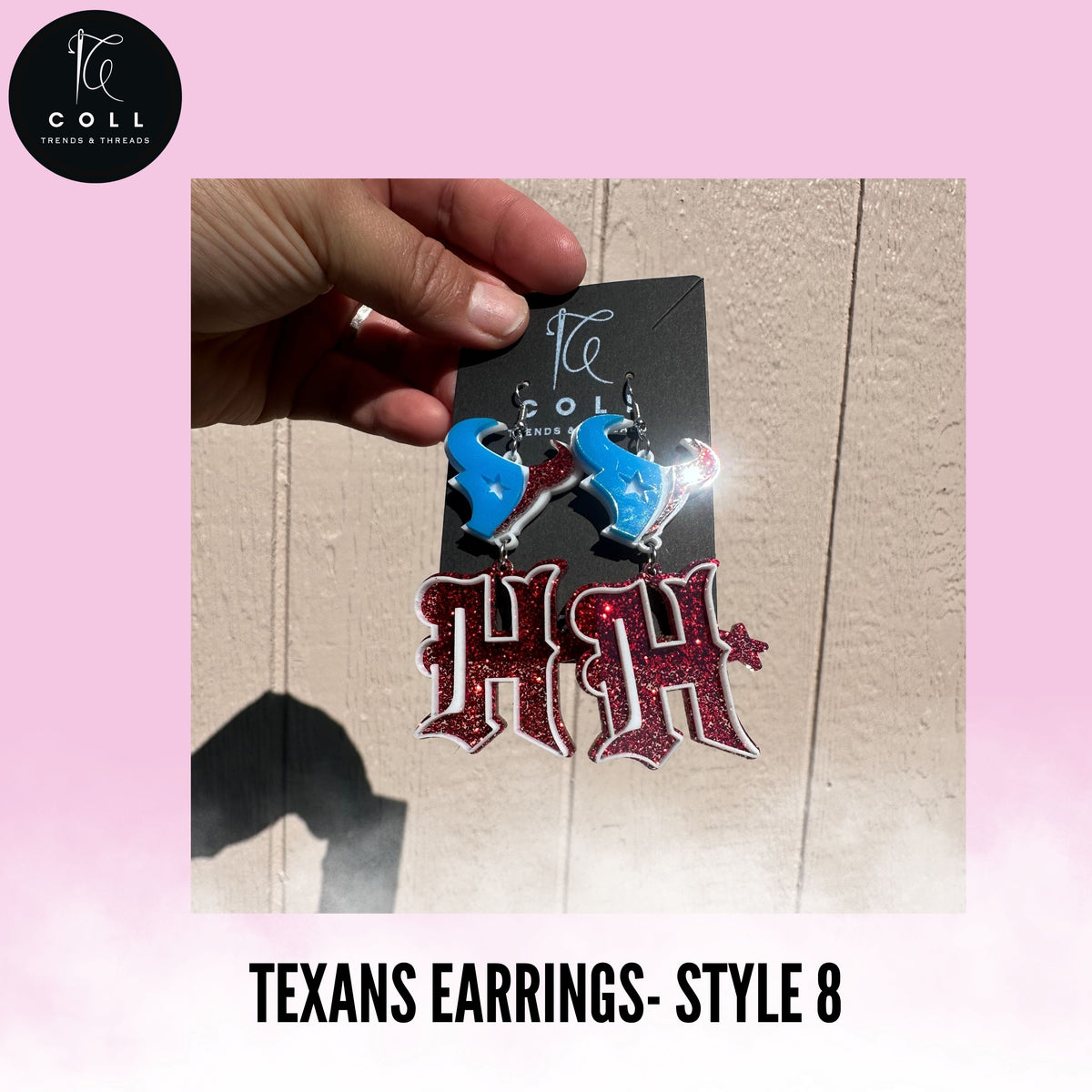 Texans Earrings- Style 8